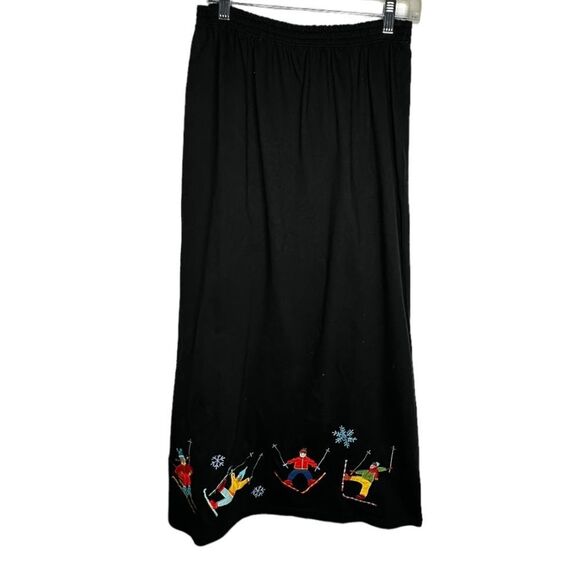 Michael Simon‎ Lite Black Cotton Embroidered Skirt NWT - Picture 1 of 7